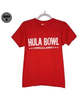 VINTAGE Hula Bowl Honolulu Hawaii USED Shirt: S, Single Stitch, College Football